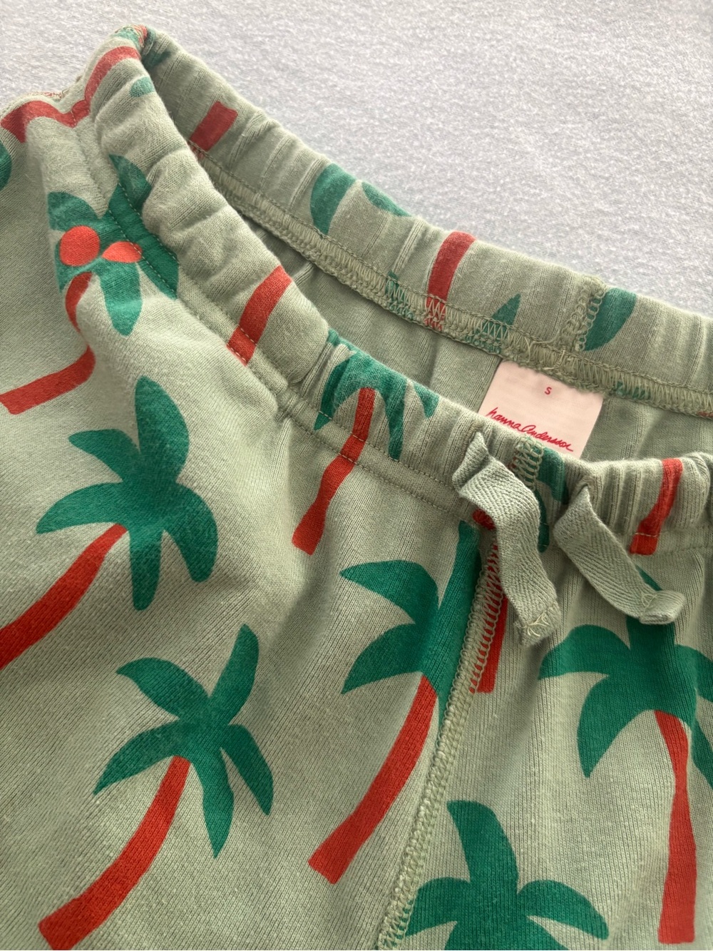 Hanna Andersson 100% Organic Cotton Palm Tree Print Shorts Sz S - Picture 4 of 14